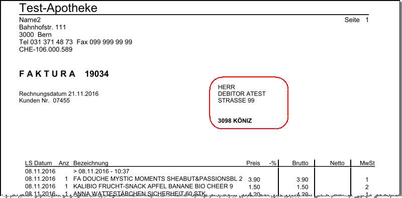 Inpha Sa Handbuch Fakturen Kunden Debitor Zahler